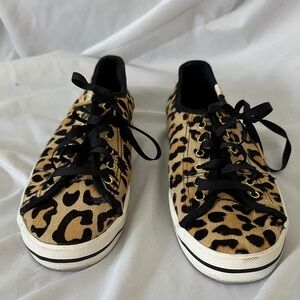 Keds Leopard Pattern Sneakers with Black Accents
